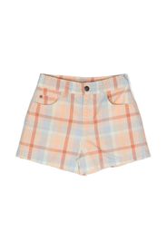 Knot Shorts Lynn tartan - Arancione