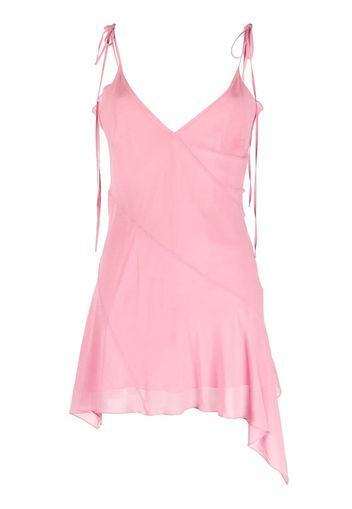 KNWLS V-neck asymmetric mini dress - Rosa