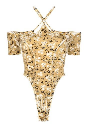 KNWLS floral-print halterneck body - Toni neutri