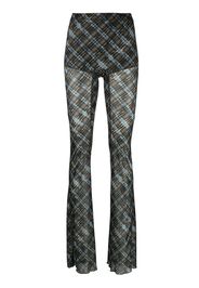 KNWLS plaid check pattern trousers - Blu