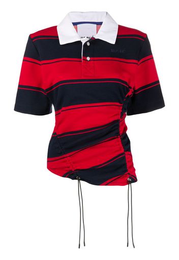 striped short sleeve polo shirt