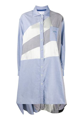 contrast-panel shirt dress