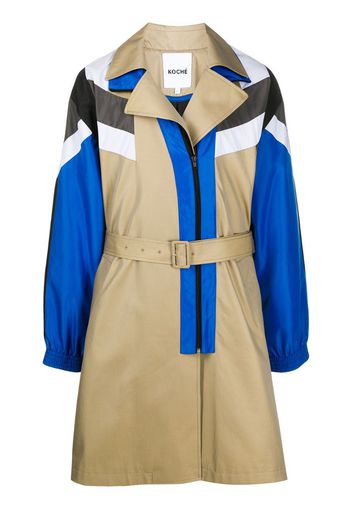 Trench con design color-block