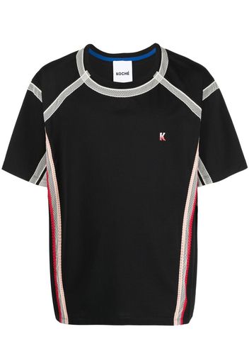 Koché T-shirt con bordo di pizzo - Nero