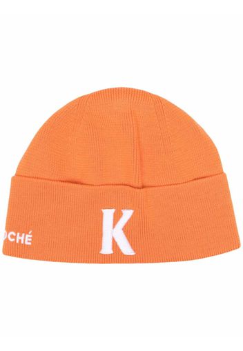 Koché embroidered-logo knitted beanie - Arancione