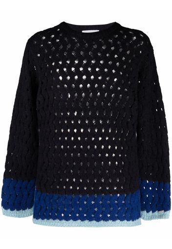 Koché open-knit jumper - Blu