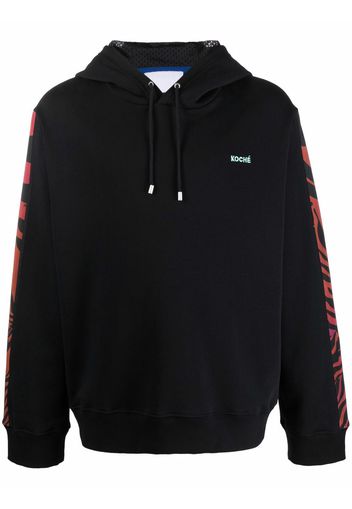 Koché embroidered-logo hoodie - Nero