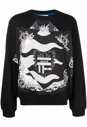 Koché graphic-print cotton sweatshirt - Nero