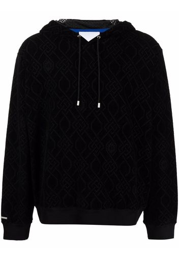 Koché jacquard-logo drawstring hoodie - Nero