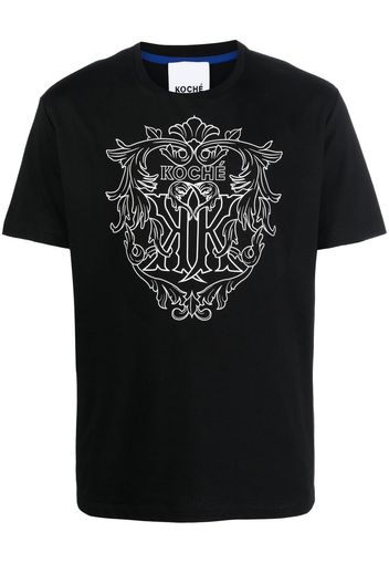 Koché logo crest print T-shirt - Nero