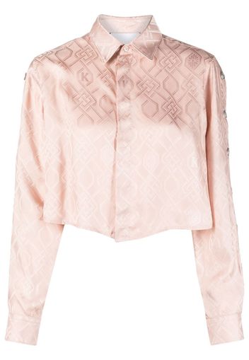 Koché printed cropped blouse - Rosa