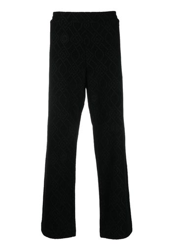 Koché monogram jacquard straight-leg trousers - Nero