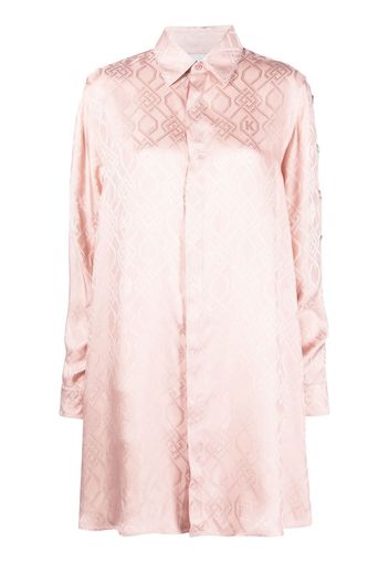 Koché satin-finish shirt dress - Rosa