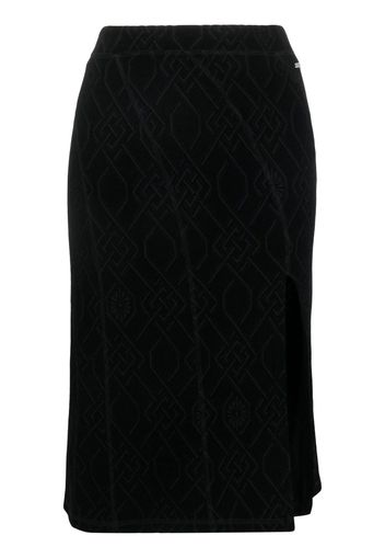 Koché side-slit midi skirt - Nero