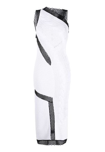 Koché sleeveless knitted midi dress - Bianco