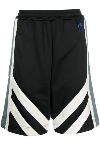 Koché stripe-detail track shorts - Nero