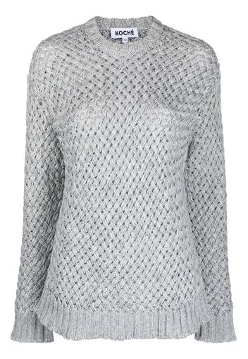 Koché chunky-knit cotton jumper - Grigio