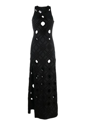 Koché monogram-pattern cotton maxi dress - Nero