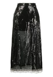 Koché sequin-embellished high-waisted skirt - Nero
