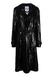 Koché sequin embellished trench coat - Nero