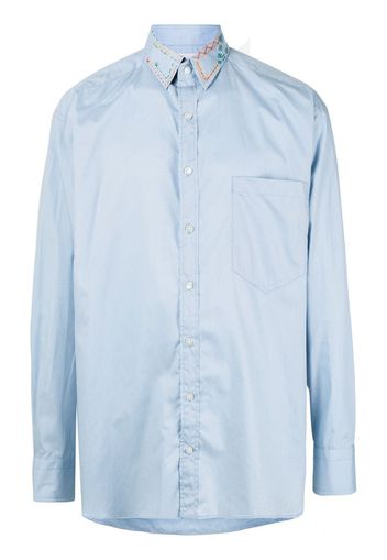 long sleeve stitch detail shirt