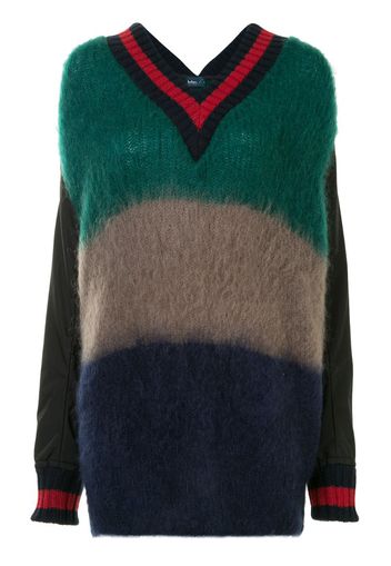 oversized colour-block jumper