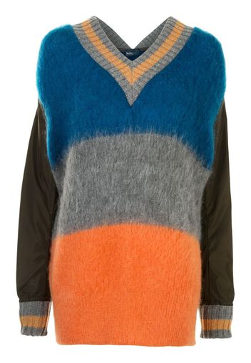 oversized colour-block jumper