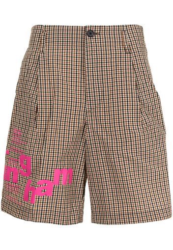 Kolor plaid-check pattern shorts - Multicolore