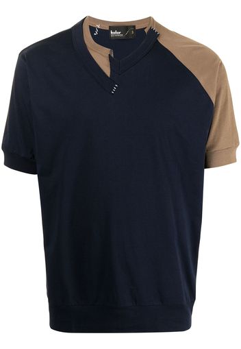 Kolor asymmetric-panel T-shirt - Blu