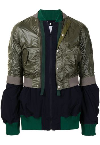 Kolor panelled bomber jacket - Blu