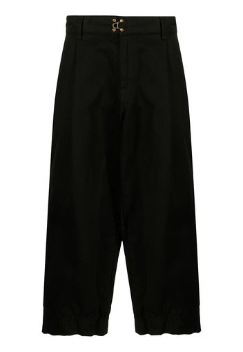 Kolor wide-leg cropped trousers - Nero