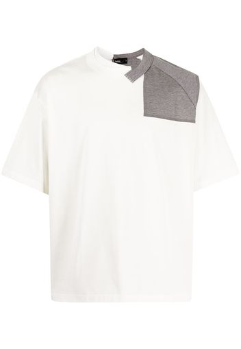 Kolor colour-block short sleeve T-shirt - Bianco