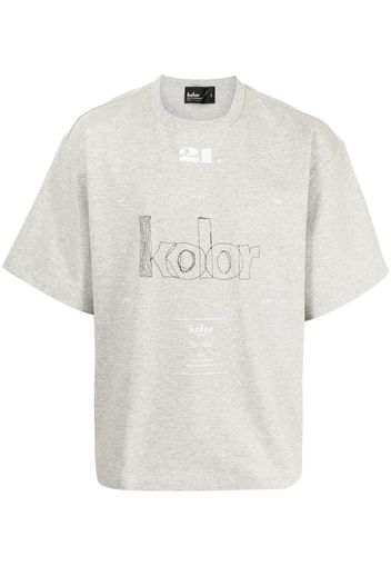 Kolor T-shirt con ricamo - Grigio