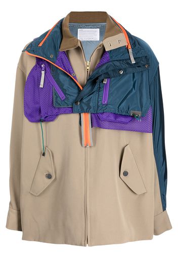 Kolor utility-pocket shirt jacket - Blu