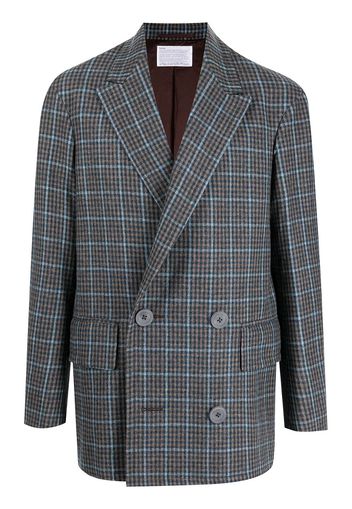 Kolor plaid-check pattern blazer - Blu