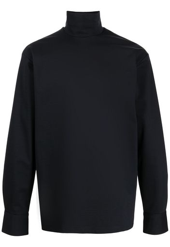 Kolor roll-neck fitted sweatshirt - Blu