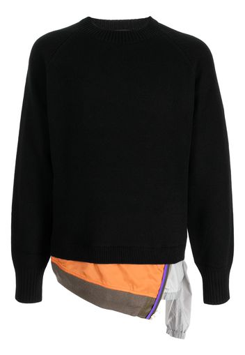 Kolor asymmetric-layered jumper - Nero