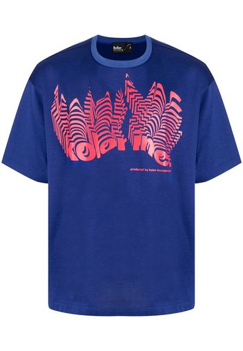 Kolor logo-print short-sleeve T-shirt - Blu