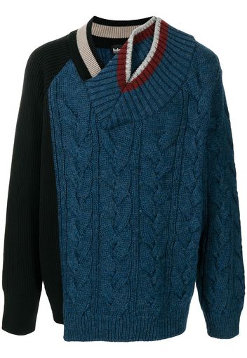 Kolor deconstructed wool jumper - Blu