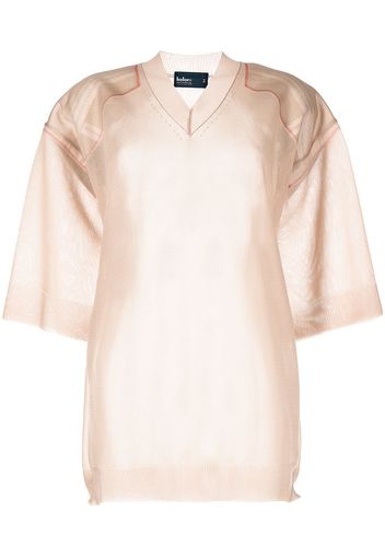 Kolor oversized semi-sheer top - Marrone