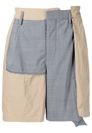 Kolor patchwork bermuda shorts - Marrone