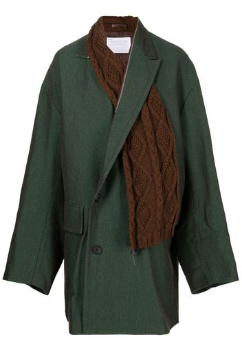 Kolor deconstructed double-breasted coat - Verde