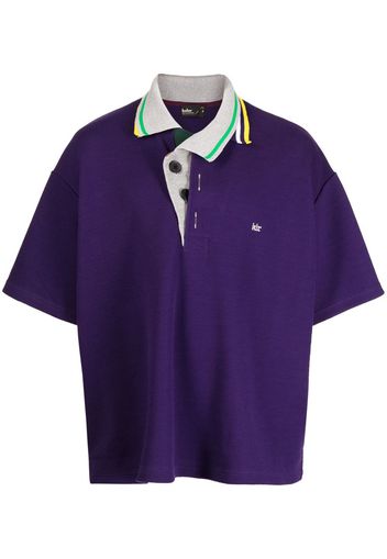 Kolor asymmetric layered-collar T-shirt - Viola