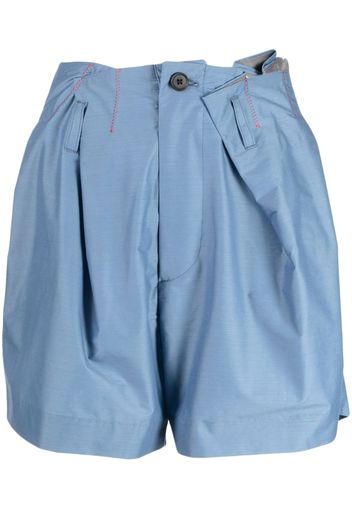 Kolor asymmetric-design relaxed shorts - Blu