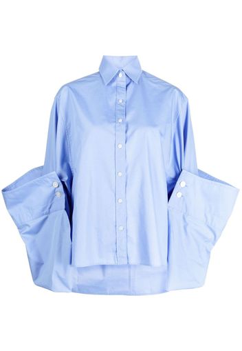 Kolor layered puff-sleeve shirt - Blu