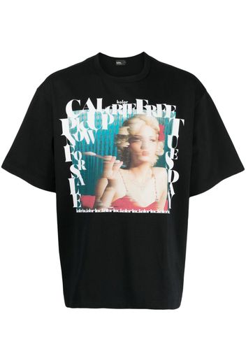 Kolor graphic-print cotton T-shirt - Nero