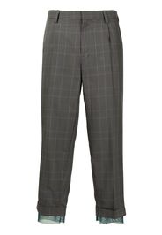 Kolor plaid-check trousers - Toni neutri