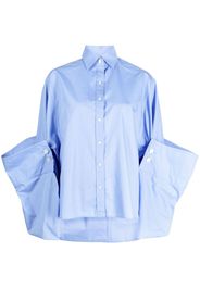 Kolor layered puff-sleeve shirt - Blu