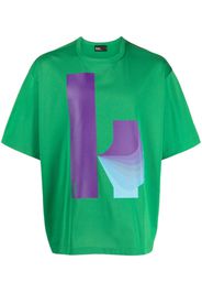 Kolor logo-print cotton T-shirt - Verde