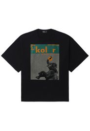 Kolor graphic-print cotton T-shirt - Nero